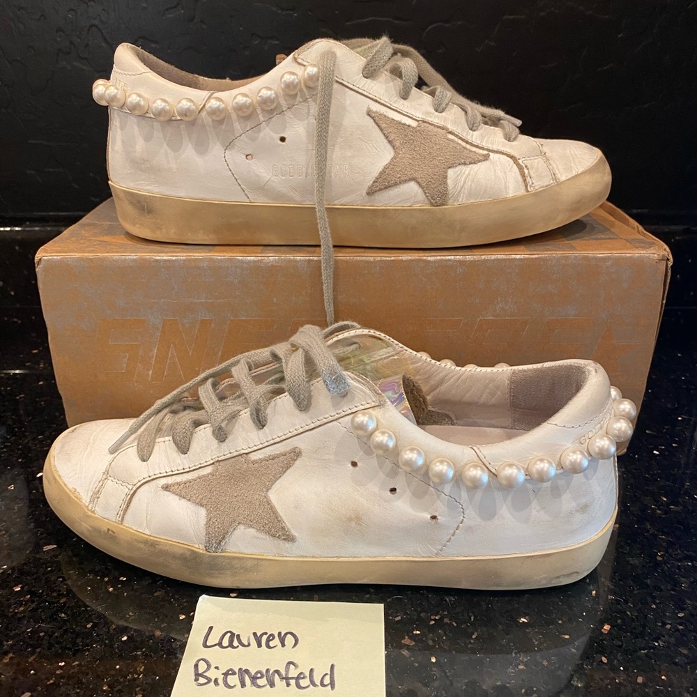 SOLD 🦄Golden Goose Pearl Necklace Superstars Sz 38🦄 - Picture 8 of 15
